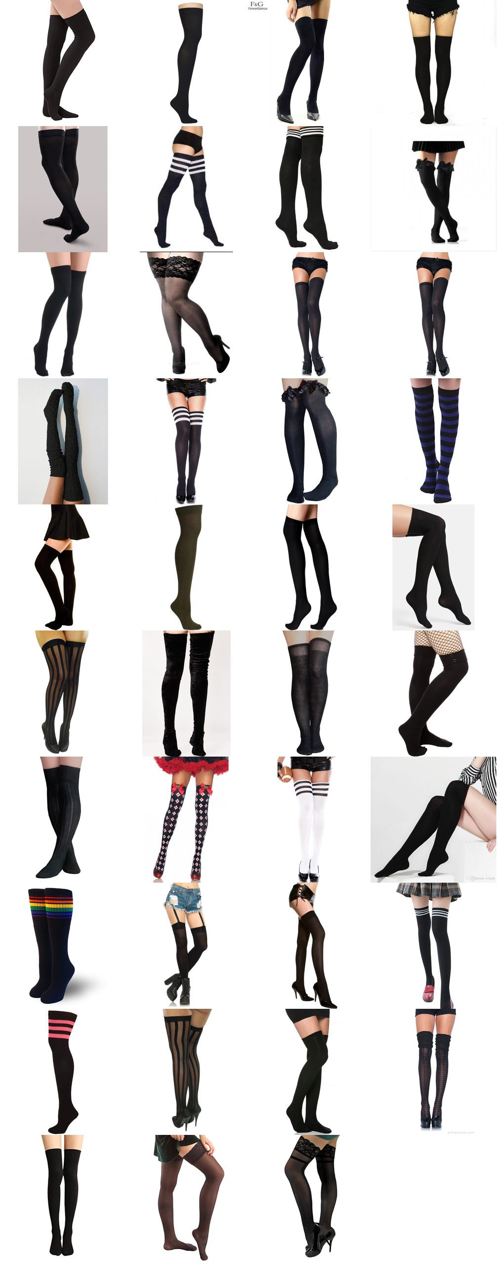 black thigh high socks